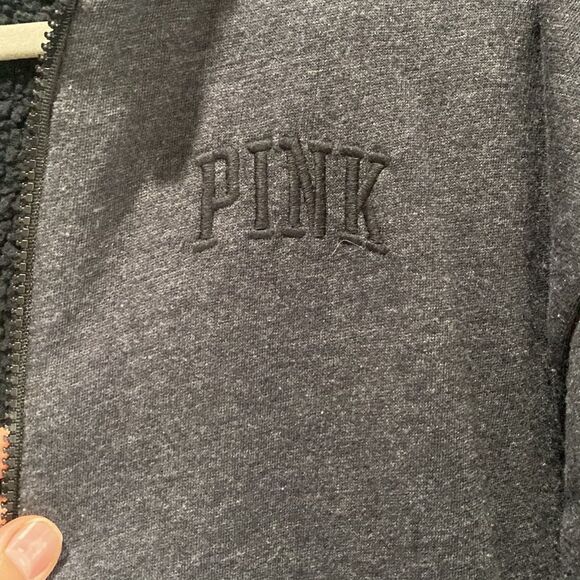 Reversible Victoria’s Secret Pink Sherpa Zip Up Jacket - Picture 2 of 5